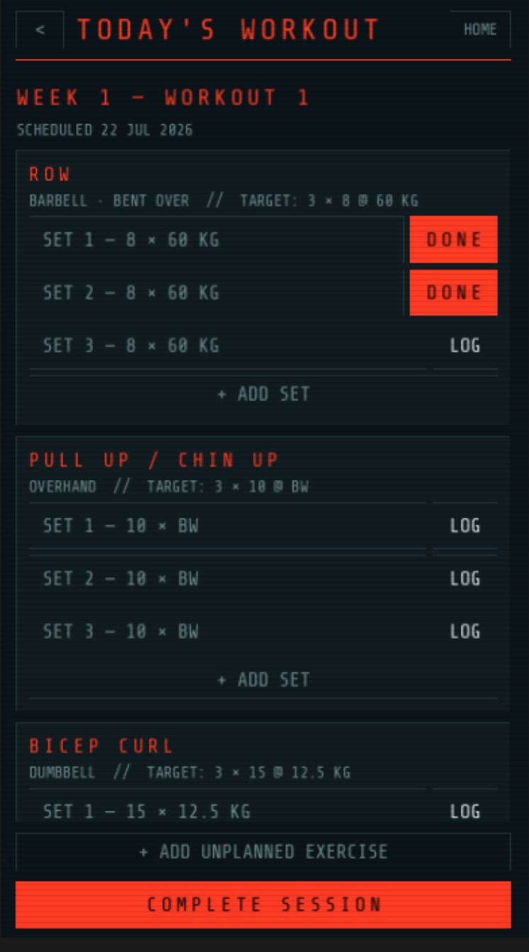 PowerUp set-by-set workout tracker